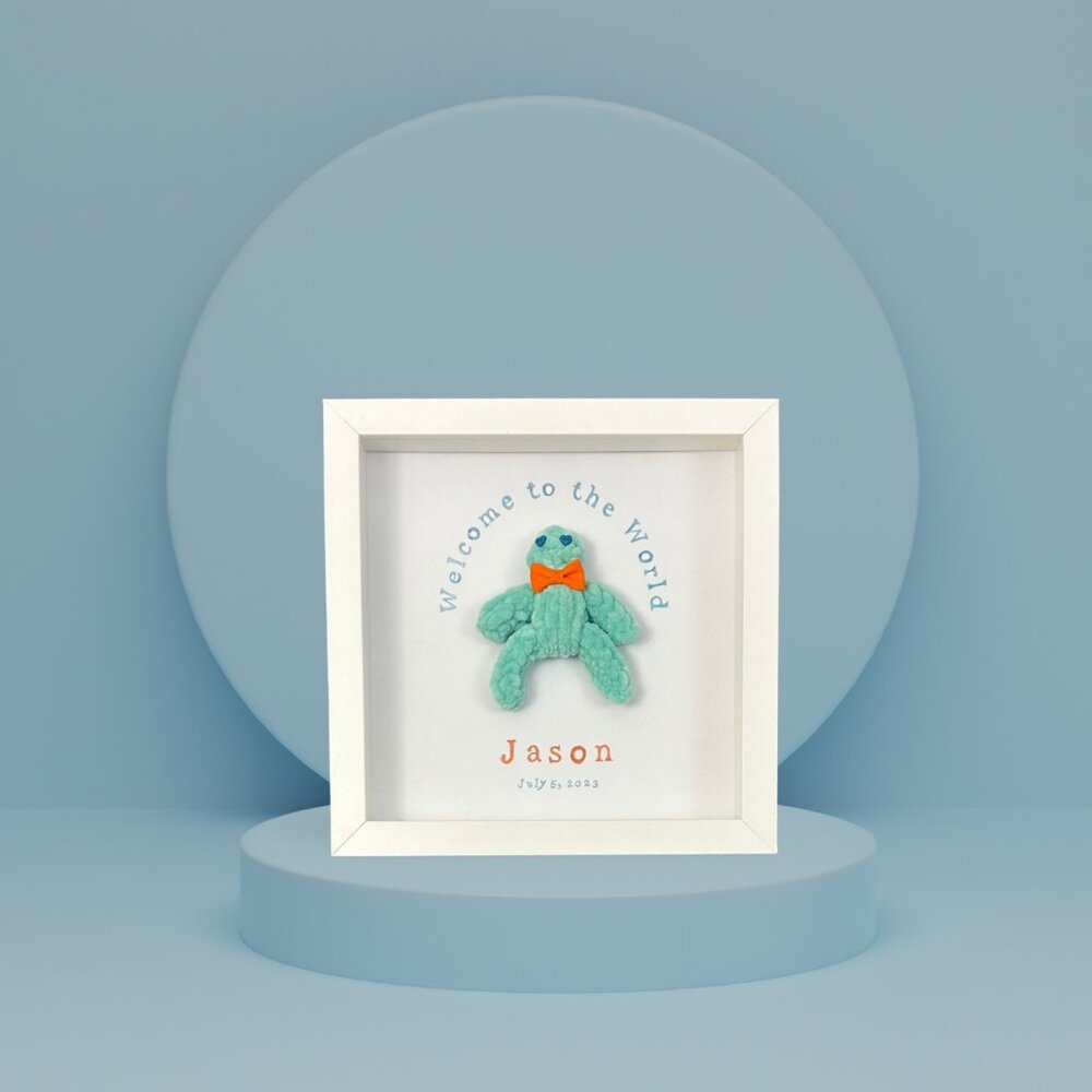 Custom Newborn Gift, Personalized Baby Shadow Box, Baby Shower Gift